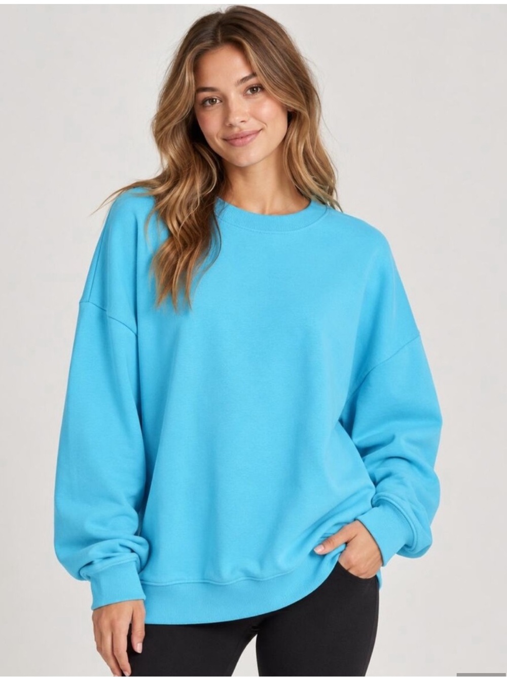 Year of ours light blue oversized crewneck sweatshirt size XS/S